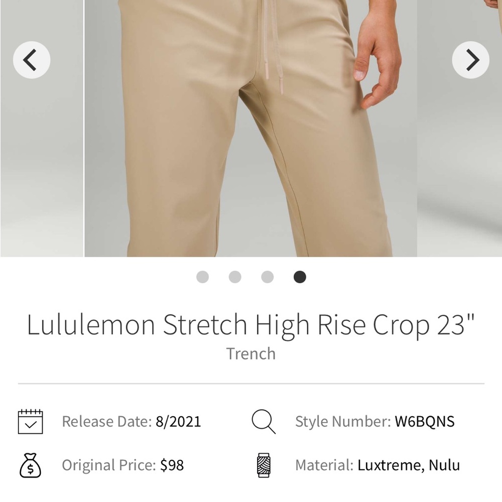 Lululemon Stretch High-Rise Crop Size 0
